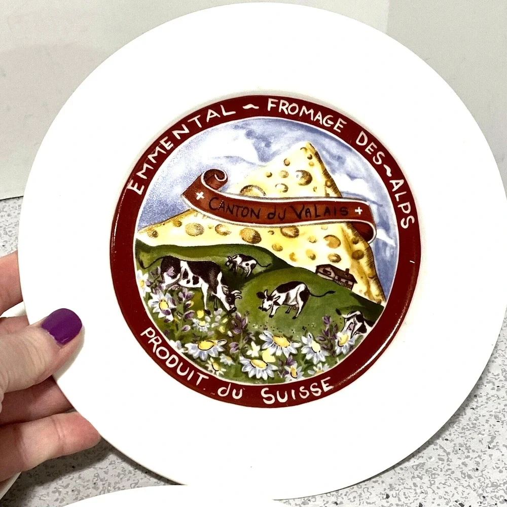 Restoration Hardware Canape Cheese Dessert Plates Variety Set of 3 Porcelain
